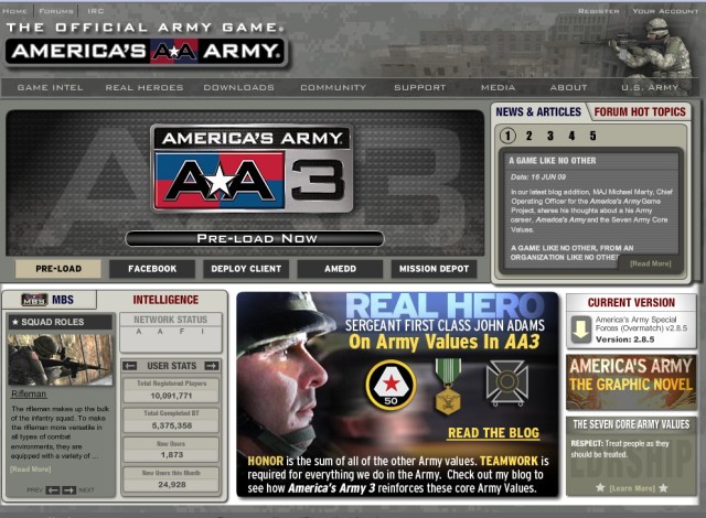 America&#039;s Army site