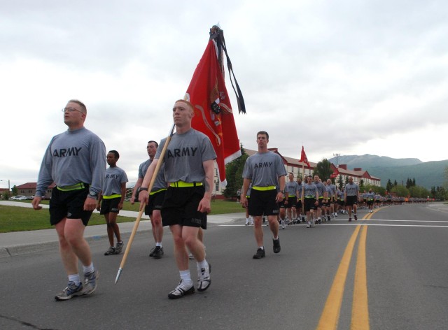USARAK Army Birthday run finish