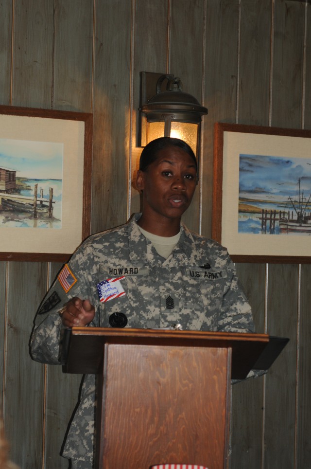 CSM Howard speaks at DAR Luncheon