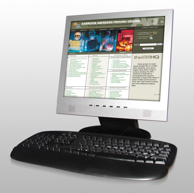 Garrison APG Web site homepage