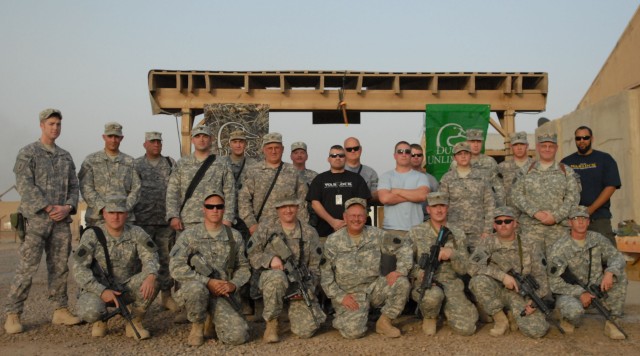 CAMP TAJI, Iraq - Members of the first chapter of Ducks Unlimited in Iraq gathered, June 13, for their inaugural meeting and cookout. The group also elected officers of the Camp Taji, Iraq Chapter of Ducks Unlimited. Sgt. John Chrzanowski (front row,...