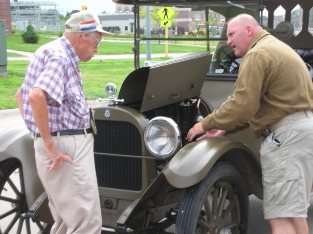 85-year-old Harry Fike, a World War II veteran, has been travelling with me the entire route. Together we've driven through storms, mechanical issues and have shared lots of experiences and stories along the way. Here he and I do a little...