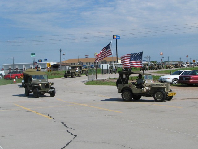 In a transcontinental trek that is expected to take about 26 days to complete, members of the Military Vehicle Preservation Association stopped for a respite at the Heartland Museum of Military Vehicles Friday for lunch and to inspect their...