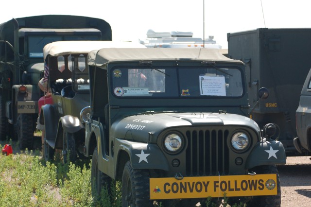 In a transcontinental trek that is expected to take about 26 days to complete, members of the Military Vehicle Preservation Association stopped for a respite at the Heartland Museum of Military Vehicles Friday for lunch and to inspect their...
