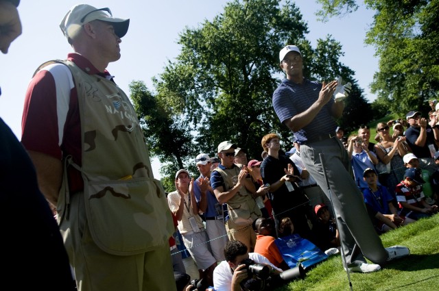 Tiger Woods Honors Troops