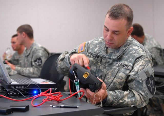Soldiers learn about biometrics