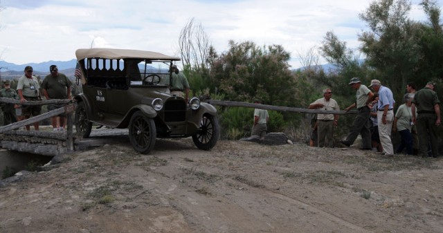 Members of the Military Vehicle Preservation Association 2009 Transcontinental Motor Convoy visit the Lincoln Highway Bridge July 2, 2009. The MVPA 2009 TMC, which is traveling from Washington, D.C. to San Francisco, California to retrace the...