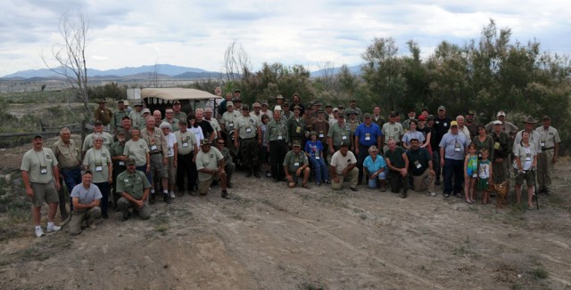 Members of the Military Vehicle Preservation Association 2009 Transcontinental Motor Convoy pause for a photo at the Lincoln Highway Bridge July 2, 2009. The MVPA 2009 TMC, which is traveling from Washington, D.C. to San Francisco, California to...