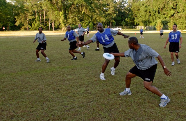 Fort Jackson Wildcats battle during ultimate Frisbee competition
