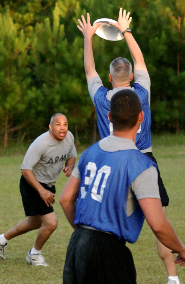 Fort Jackson Wildcats battle during ultimate Frisbee competition