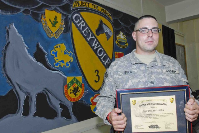 Seely Lake Soldier Awarded Medal for Efforts in Conference Room Mural