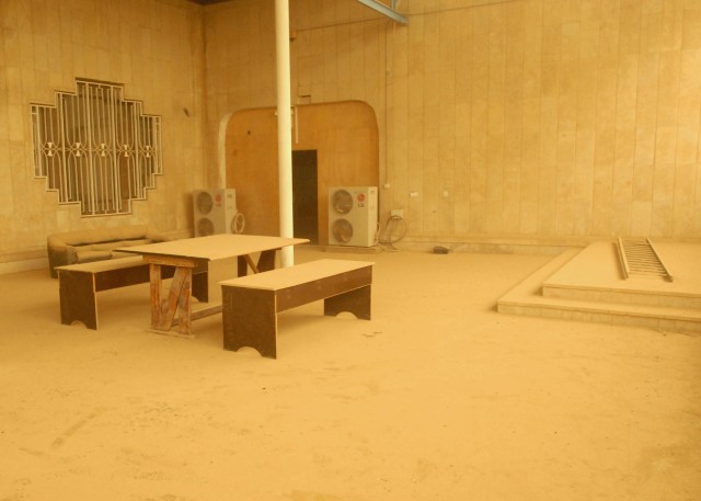 BAGHDAD -  Shown are photos of a facility formerly used as Saddam Hussein's hunting lodge at Camp Liberty after sitting unused for many months which is in the process of being renovated.  The facility has been cleaned and will be transformed into...