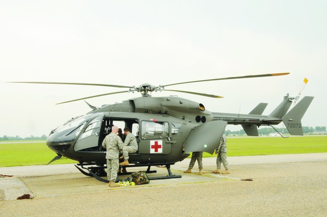 Fort Rucker Soldiers unpack new UH-72A Lakota