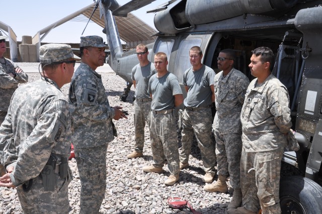 ISAF Command Sgt. Maj. visits troops in southern Afghanistan