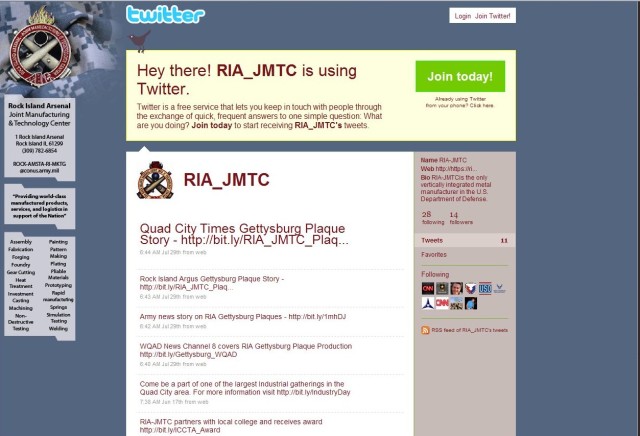 Twitter page