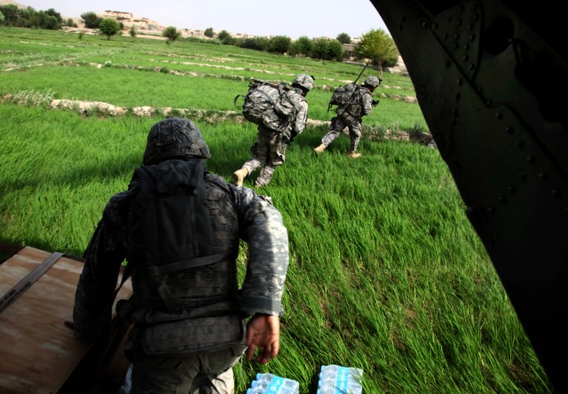 Paratroopers search Khost province, Afghanistan