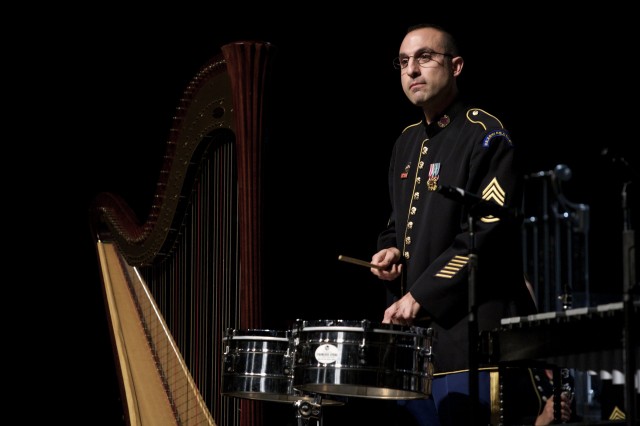 Master Sgt. Tom Enokian on percussion