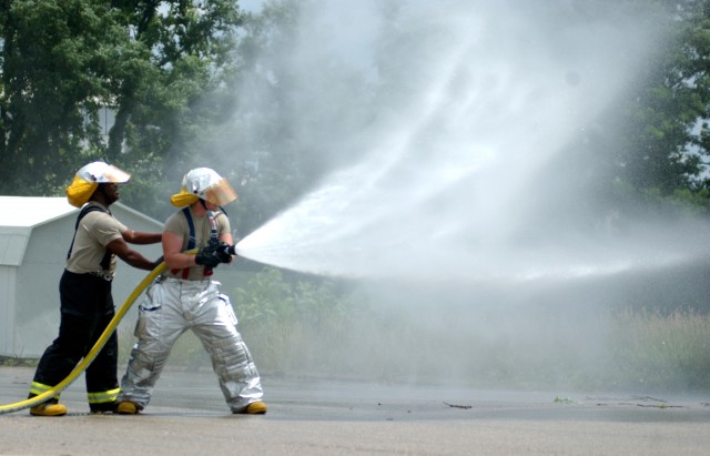Soldiers and civilians come together to fight fires