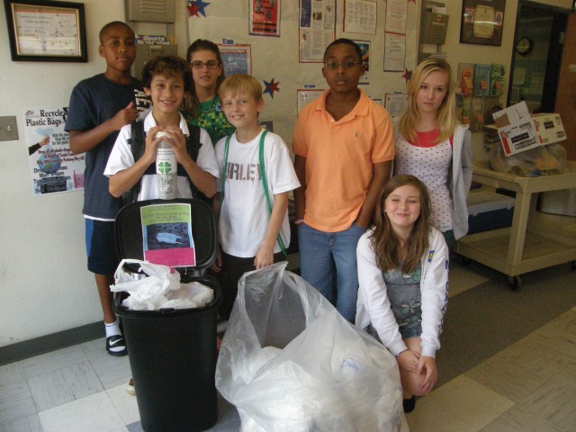 Middle school teens improve environment with recycling