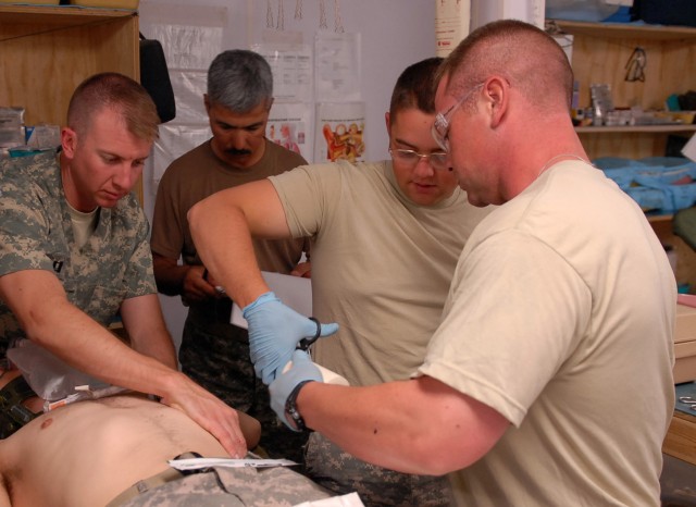 TF Spartan medics conduct EMT recertification