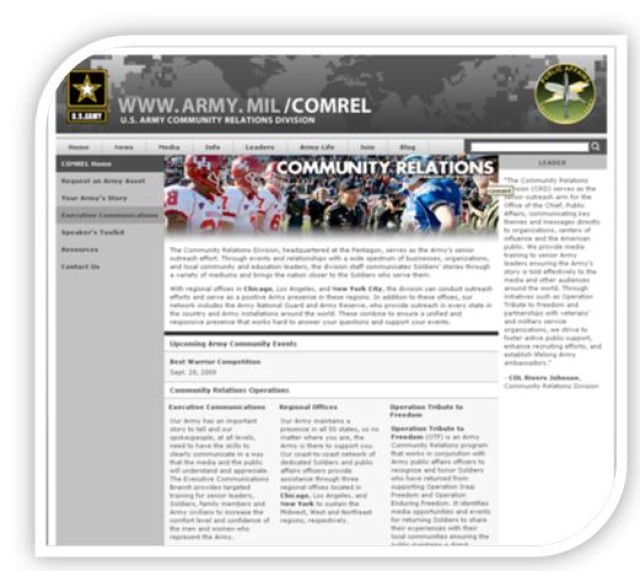 U.S. Army Community Relations