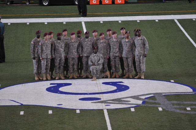82nd Airborne Division chorus performs at NFL game