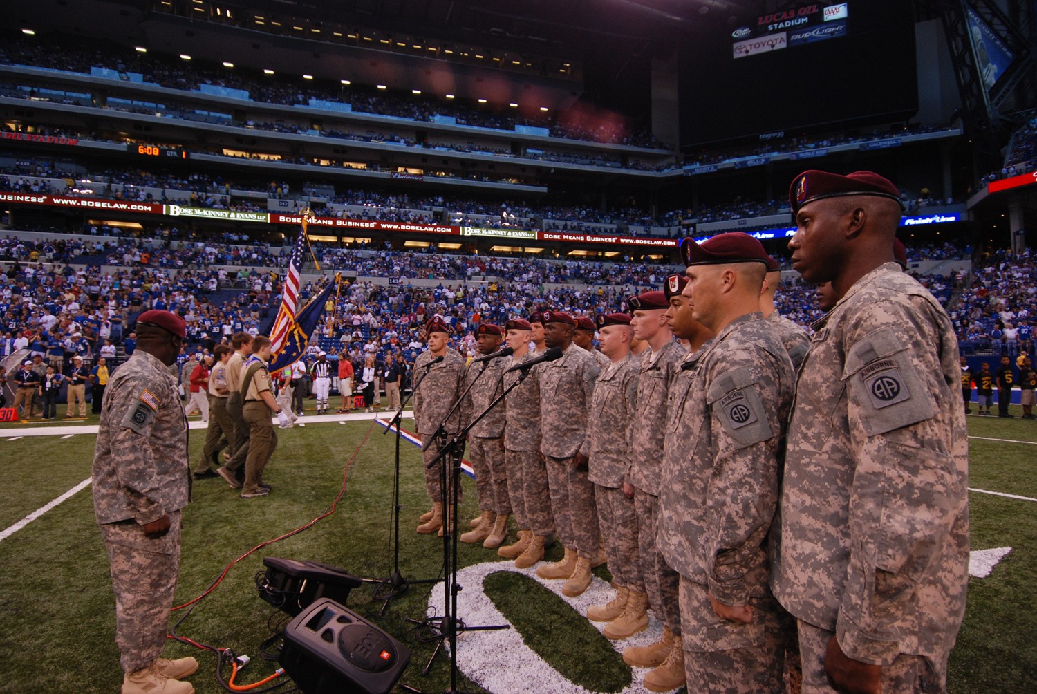 82nd Airborne Division chorus performs at NFL game Article The