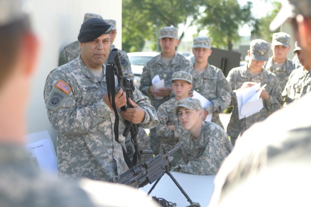 Military cadets experience a day of Army life at Fort Riley
