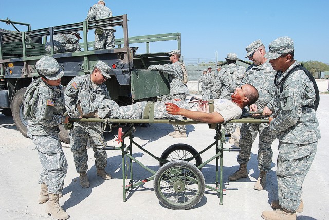 Patient on a stretcher