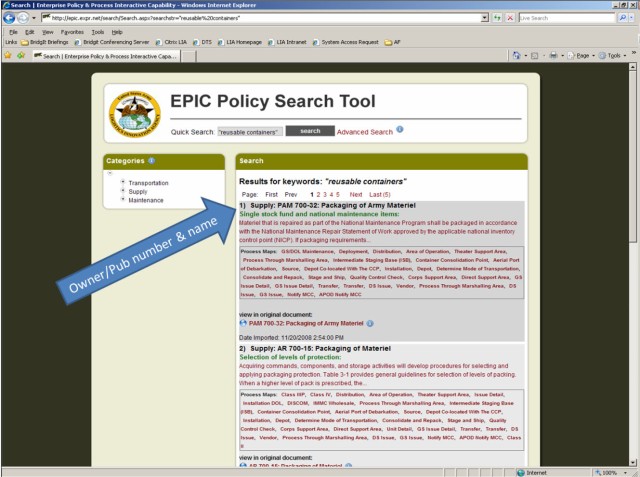 EPIC Search Results