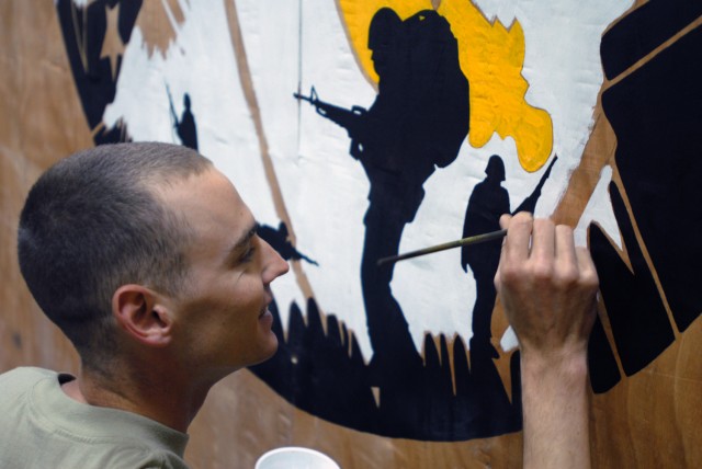 CAMP TAJI, Iraq - "I've always loved art," said Perry, Iowa, native Pfc. Corey Smith, a personal security detachment driver assigned to Headquarters and Headquarters Battery, 1st "Dragon" Battalion, 82nd Field Artillery Regiment, 1st Brigade...