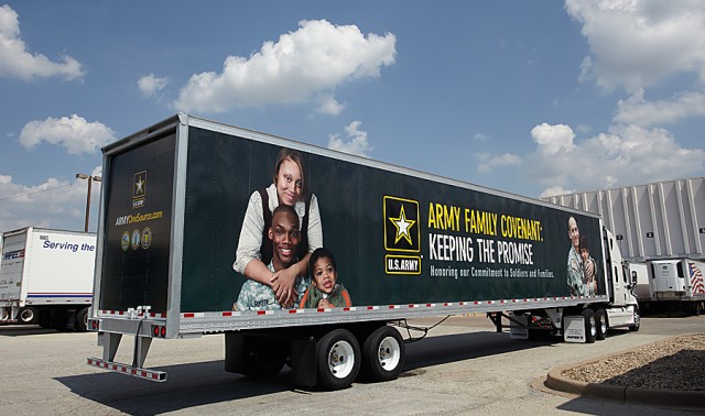 AAFES truck carries Army Family Covenant message
