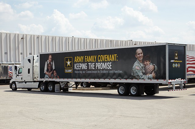 AAFES truck carries Army Family Covenant message