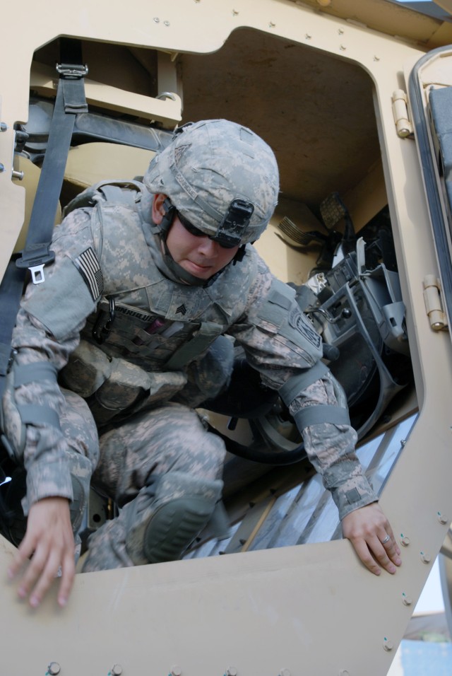 CAMP LIBERTY, Iraq - "Vehicle rollovers are one of the biggest killers for Soldiers," said Sgt. Andrew Conrique, a combat medic from Riverside, Calif., assigned to E Company, 3rd Battalion, 4th Air Defense Artillery Regiment, Division Special Troops ...
