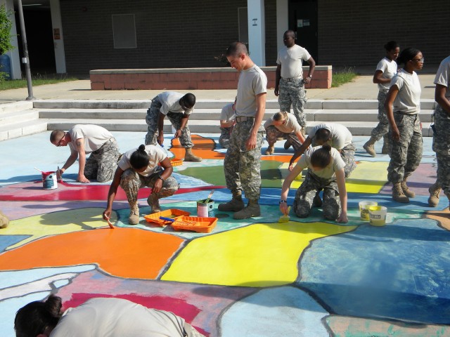 Soldiers paint positive image of Army