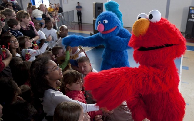 Elmo Makes New Friends in Belgium