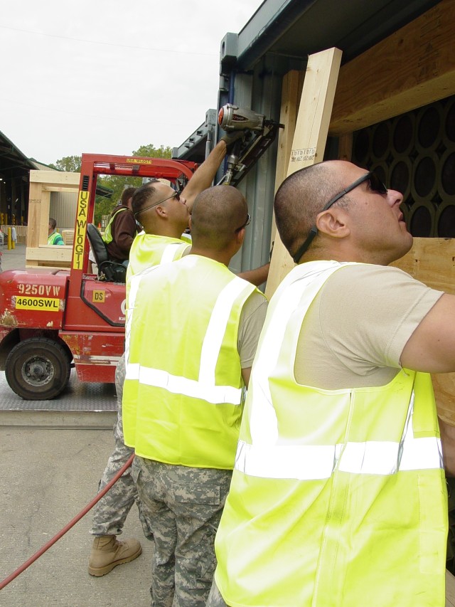 163rd Ordnance Detachment performs blocking and bracing