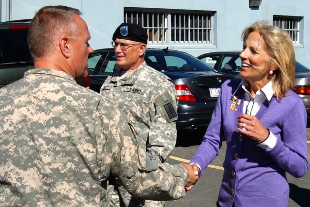 Jill Biden visits Guard Soldiers