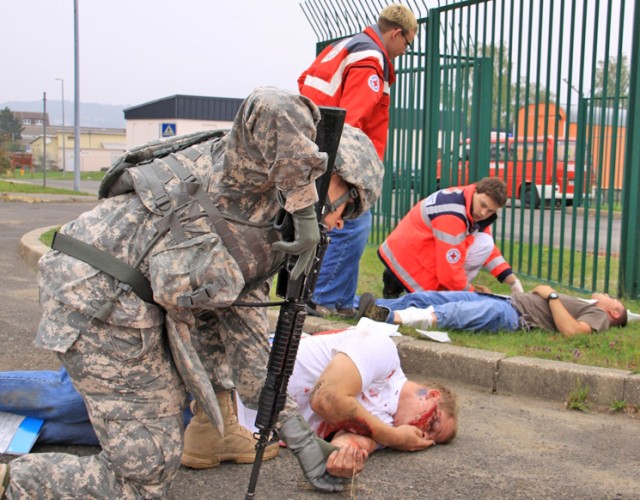 Garrison tests its force protection skills