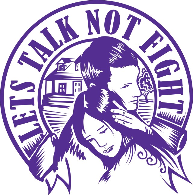 T-shirt logo aimed at increasing domestic violence awareness