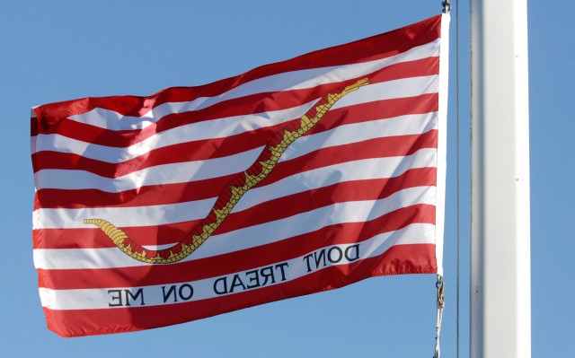 First Navy Jack flies high on CIDD flagpole.