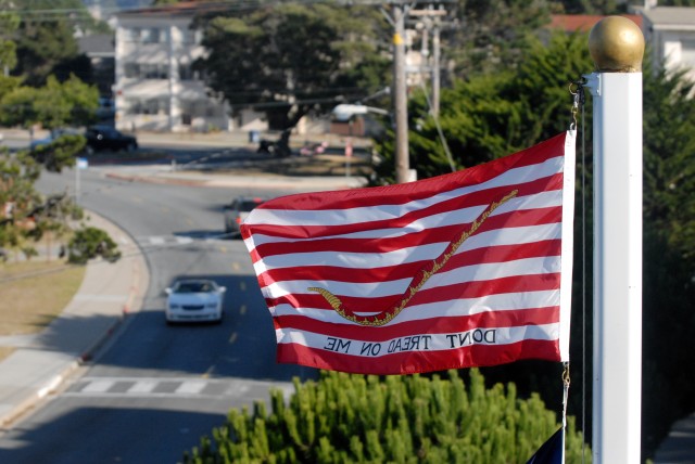 First Navy Jack flies high on CIDD flagpole.