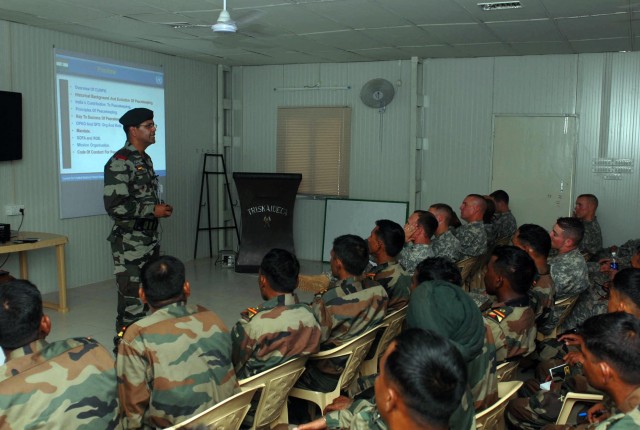 Indian and U.S. Soldiers find similarity in the classroom