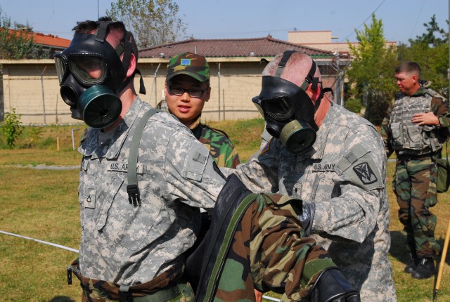 35th ADA Brigade Soldiers join ROK Army counterparts in CBRN training exercise, sports