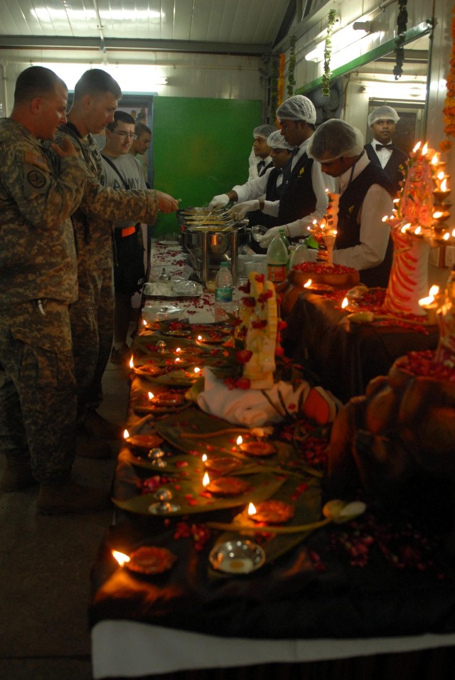 Strykehorse Soldiers share in Diwali with their Indian hosts 