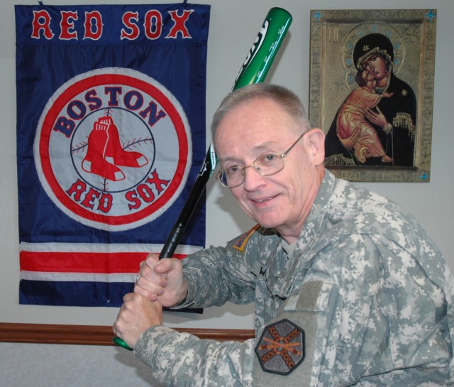 Chaplain swings away with class about baseball