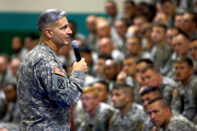 Commanding General gives praise and expectations to Spartan BDE