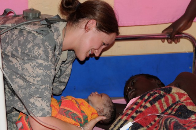 Army Reserve nurse delivers baby in rural Uganda