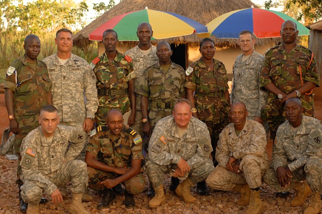 AFRICOM Command Sgt. Major is welcomed by Natural Fire 10 partner nations