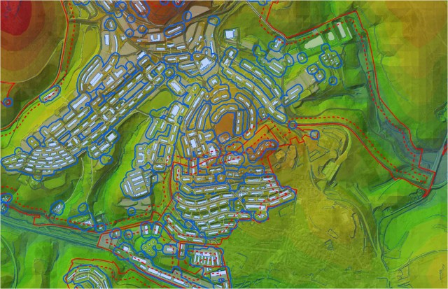 Digital elevation of Baumholder community center